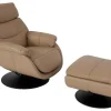 Relaxfauteuil Met Kruk Mcw-K99, Taupe-Vente-unique Best