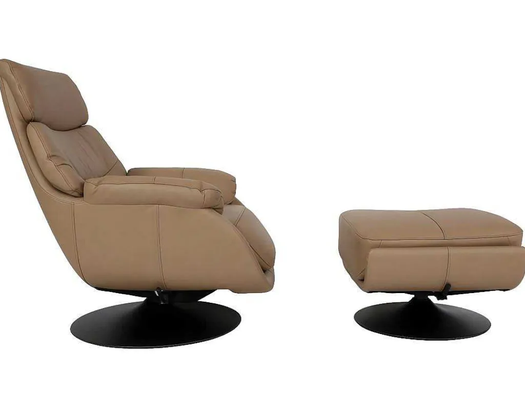 Relaxfauteuil Met Kruk Mcw-K99, Taupe-Vente-unique Best