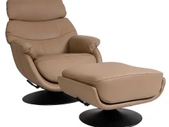 Relaxfauteuil Met Kruk Mcw-K99, Taupe-Vente-unique Best