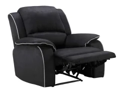 Relaxfauteuil Microvezel Hernani - Zwart-Vente-unique Online