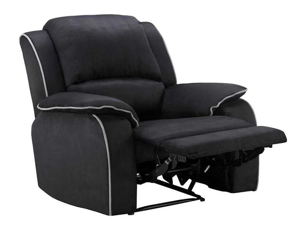 Relaxfauteuil Microvezel Hernani - Zwart-Vente-unique Online