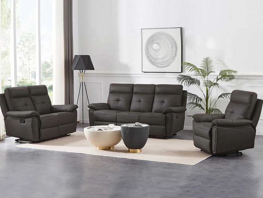 Relaxfauteuil Van Bruin Leer Vineta-Vente-unique Best