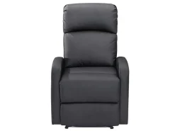 Relaxfauteuil Van Kunstleer Isao - Zwart-Vente-unique New