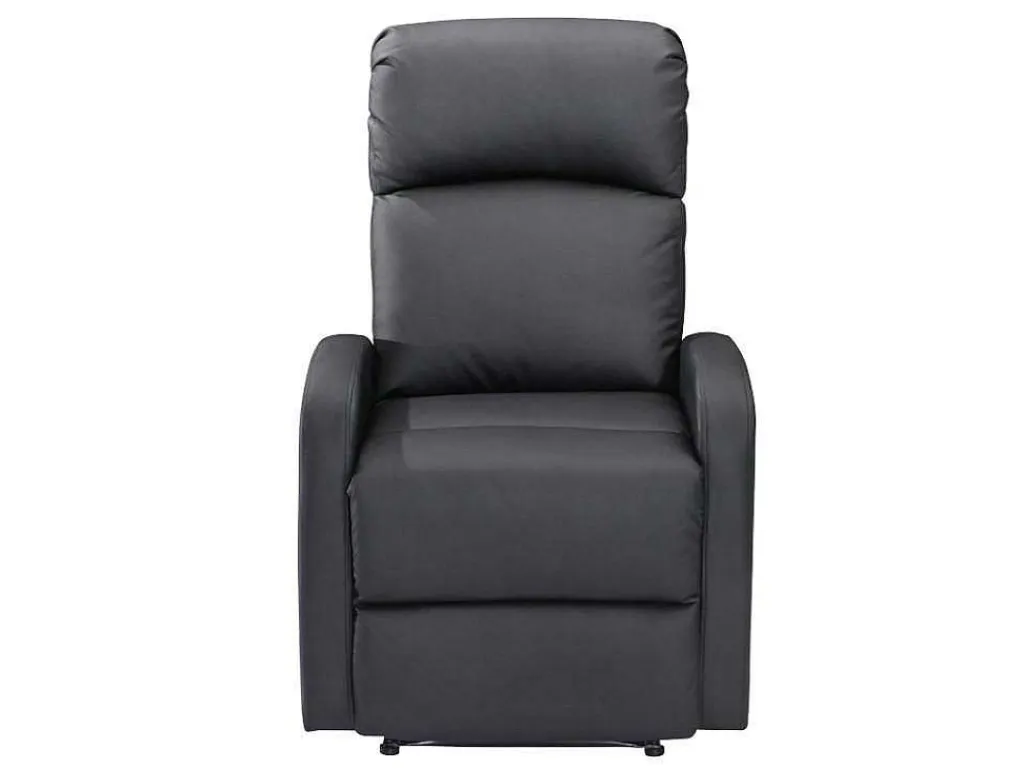 Relaxfauteuil Van Kunstleer Isao - Zwart-Vente-unique New