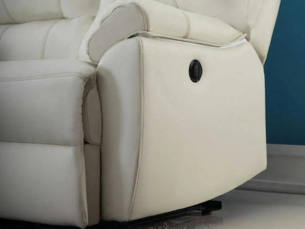 Relaxfauteuil Van Leer Marcis - Ivoor - Elektrisch-Vente-unique Best