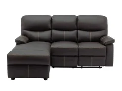 Relaxhoekbank Met Hoek Links Van Bruin Kunstleer Canby-Vente-unique Clearance