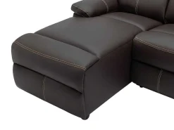 Relaxhoekbank Met Hoek Links Van Bruin Kunstleer Canby-Vente-unique Clearance