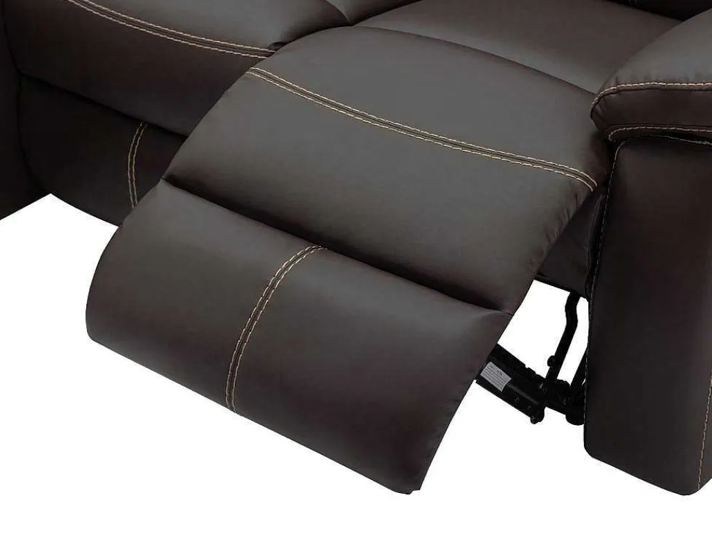 Relaxhoekbank Met Hoek Links Van Bruin Kunstleer Canby-Vente-unique Clearance