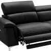 Relaxhoekbank Van Leer Sitia - Elektrisch - Zwart - Hoek Rechts-Vente-unique Outlet