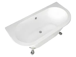 Retro Halflosstaand Bad Met Poten - 154 L - 150 X 74 X 61 Cm - Wit - Acryl - Sparus-Shower & Design New