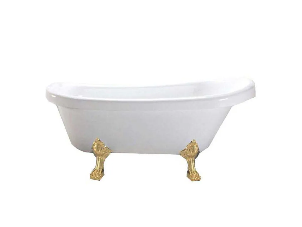 Retro Vrijstaand Bad 170 X 80 Cm Met Gouden Pootjes + Mengkraan Marigold-ELITESHOPPING