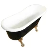Retro Vrijstaand Bad 170 X 80 Cm Zwartgouden Pootjes + Mengkraan Marigold Noir-ELITESHOPPING Online