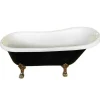 Retro Vrijstaand Bad 170 X 80 Cm Zwart Met Gouden Pootjes Marigold Noir-ELITESHOPPING Clearance
