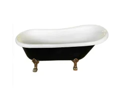 Retro Vrijstaand Bad 170 X 80 Cm Zwart Met Gouden Pootjes Marigold Noir-ELITESHOPPING Clearance