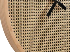 Rieten Wandklok - D60 Cm - Mdf En Hout - Naturel - Fietra-OZAIA Online