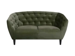 Rita 2-Zitsbank Bosgroen, Rubberhout Zwart.-Vente-unique Clearance