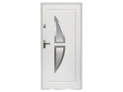 Roestvrij-Stalen Toegangsdeur H.207 X B.100 Cm Wit - Rechter Deur - Covas-Vente-unique Clearance