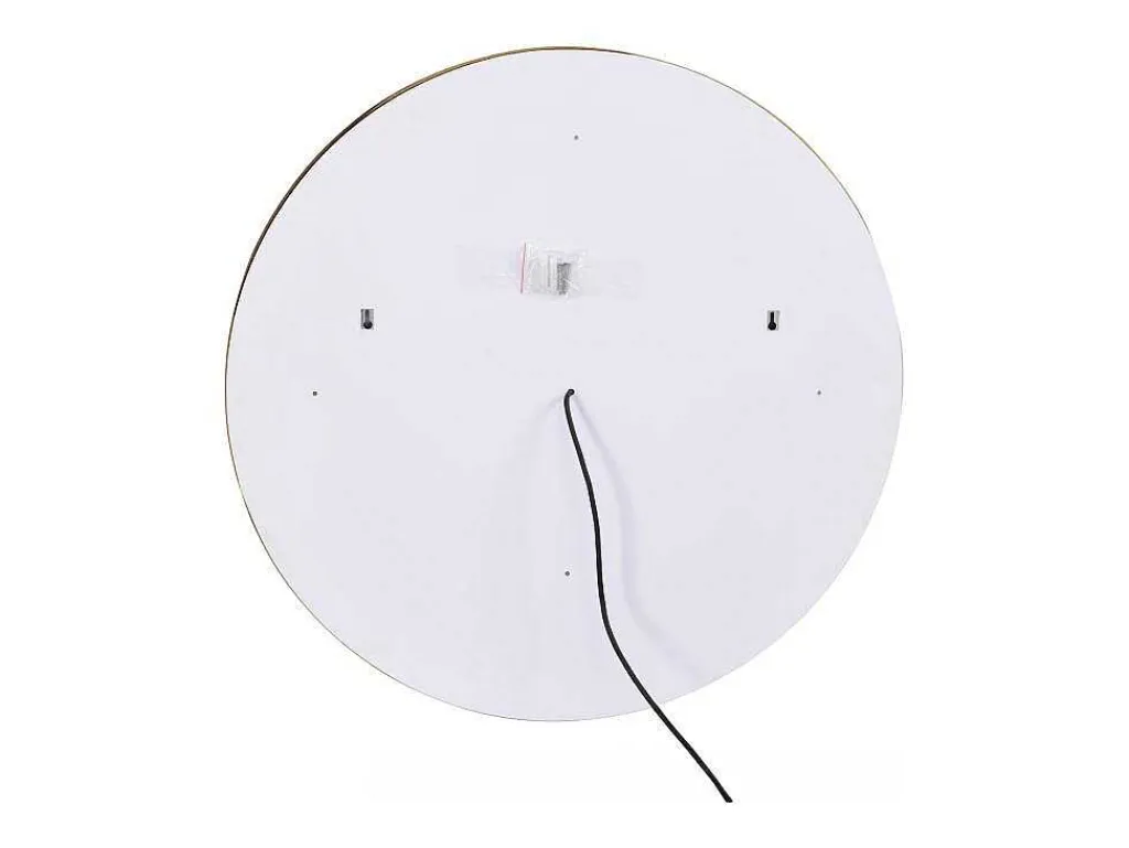Ronde Badkamerspiegel Met Ledverlichting En Goudkleurige Lijst Diameter 80 Cm Numea-OZAIA Sale