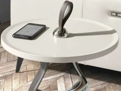 Ronde Chocoladebruine Kunstleren Hoektafel 2067-Angel Cerda Outlet