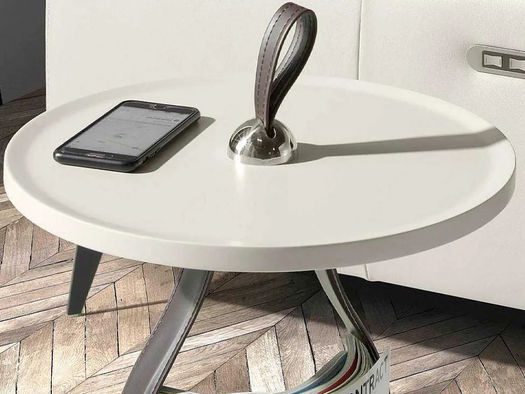 Ronde Chocoladebruine Kunstleren Hoektafel 2067-Angel Cerda Outlet