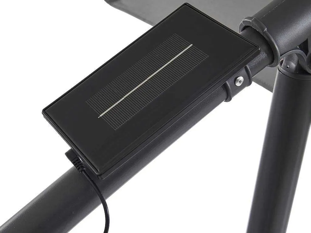 Ronde Hangparasol - Grijs - Staal - Ledverlichting - Diameter: 2,93 M - Pocota-MYLIA Discount