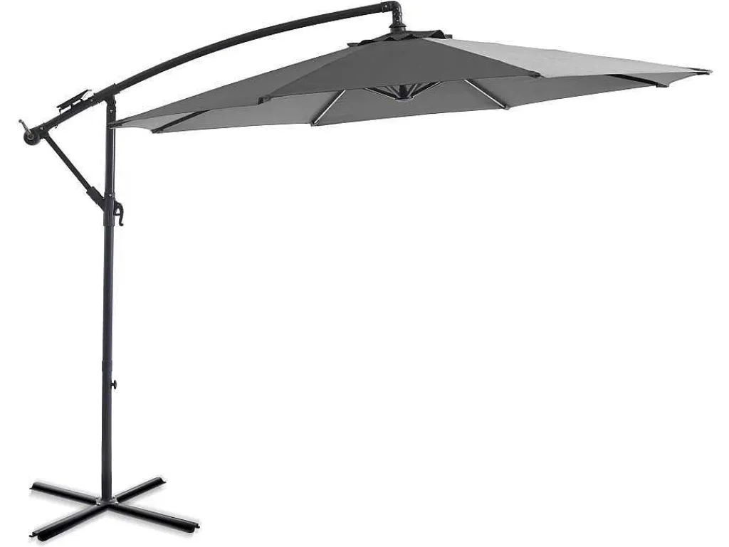 Ronde Hangparasol - Grijs - Staal - Ledverlichting - Diameter: 2,93 M - Pocota-MYLIA Discount