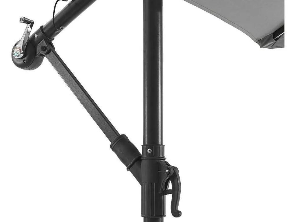 Ronde Hangparasol - Grijs - Staal - Ledverlichting - Diameter: 2,93 M - Pocota-MYLIA Discount