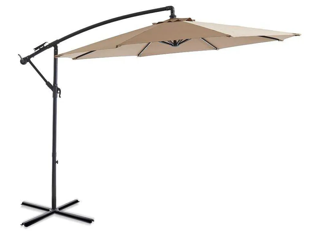 Ronde Hangparasol - Taupe - Staal - Ledverlichting - Diameter: 2,93 M - Pocota-MYLIA Sale