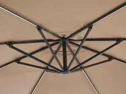 Ronde Hangparasol - Taupe - Staal - Ledverlichting - Diameter: 2,93 M - Pocota-MYLIA Sale