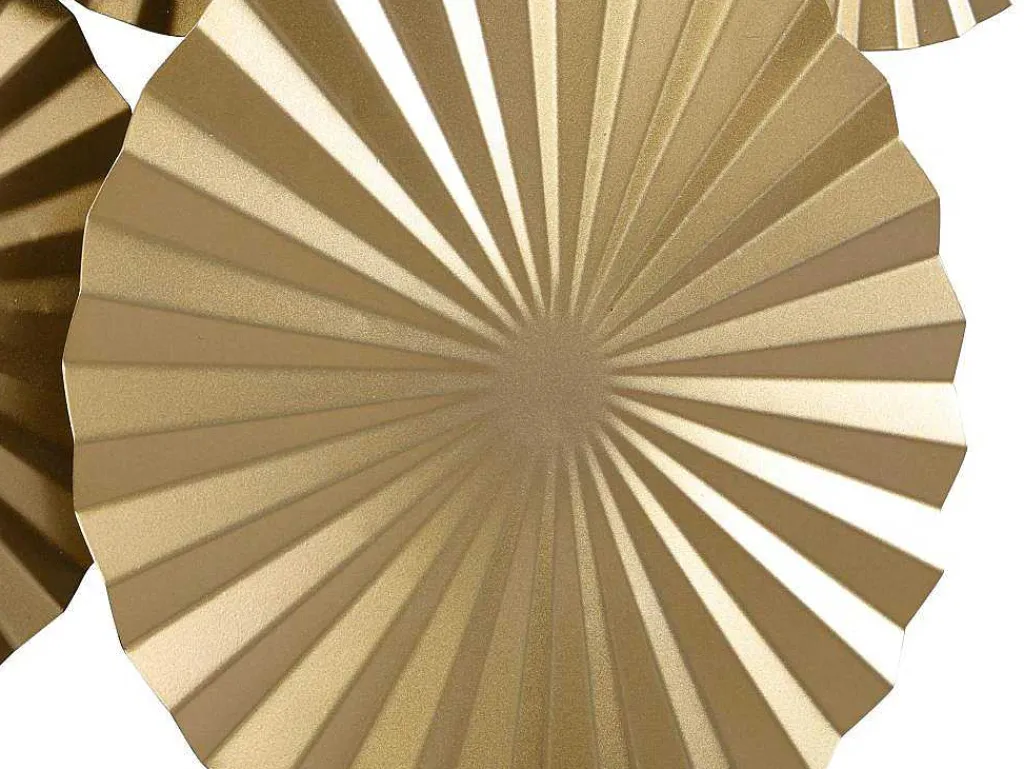Ronde Metalen Wanddecoratie - B118 X H71 Cm - Goudkleurig - June-OZAIA Hot