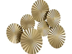 Ronde Metalen Wanddecoratie - B118 X H71 Cm - Goudkleurig - June-OZAIA Hot