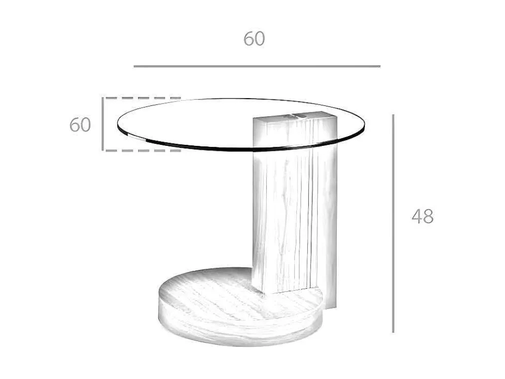 Ronde Notenhouten Hoektafel 2036-Angel Cerda Best