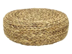 Ronde Poef In Licht, Natuurlijk Rotan Meviso-Vente-unique Discount