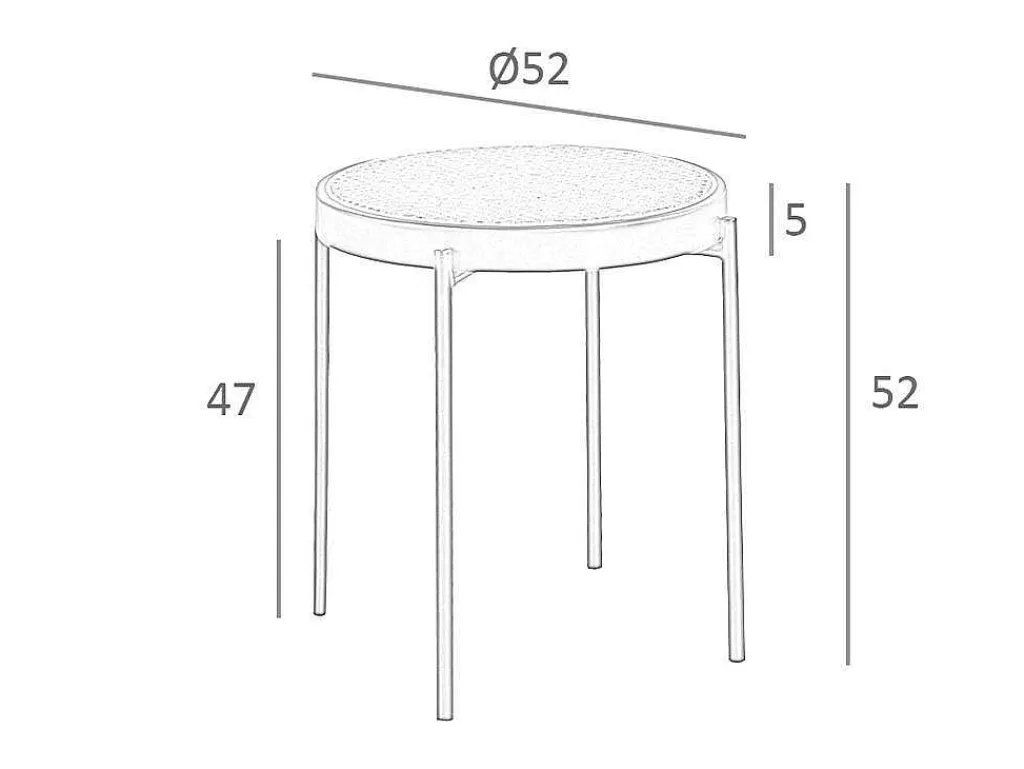 Ronde Rotan Hoektafel 2109-Angel Cerda Outlet