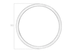 Ronde Spiegel Walnoot 3084-Angel Cerda Outlet