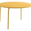 Ronde Tuintafel D110 Cm Van Metaal - Mosterdgeel - Mirmande Van-MYLIA