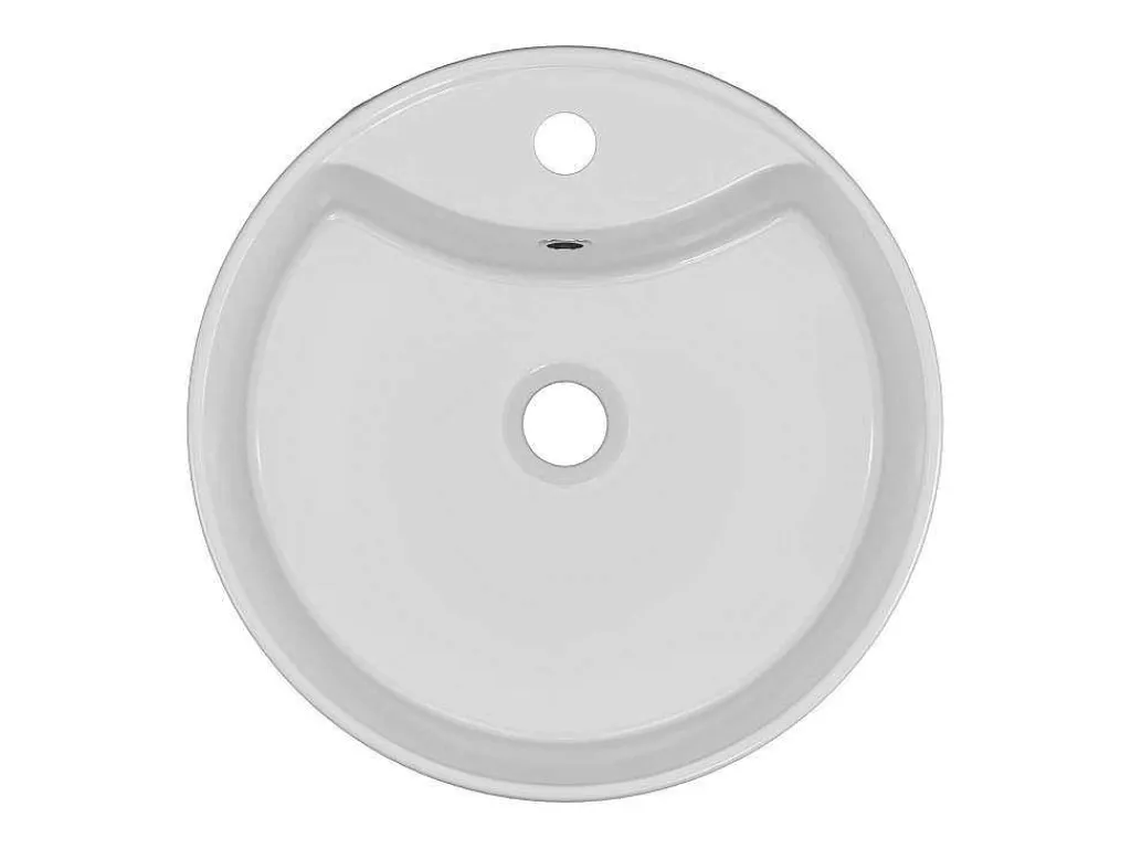 Ronde Wastafel Om Neer Te Zetten Van Wit Keramiek - 40 Cm - Darini-Shower & Design