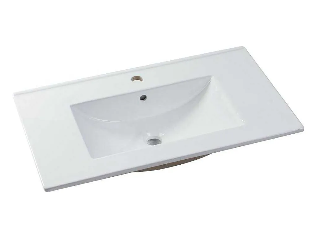 Roze Gestreept Hangmeubel Voor Badkamer Met Inbouwwastafel - 80 Cm - Satara-Vente-unique Clearance