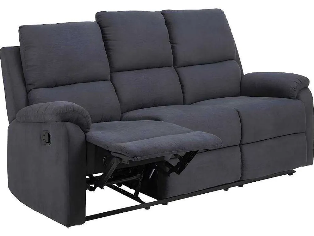 Sabel Bank 3 Persoons Relaxfauteuil Grijs.-Vente-unique Best