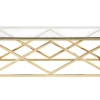 Salontafel Charlotte - Gehard Glas En Staal - Goudkleurig - Van-PASCAL MORABITO Online