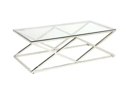 Salontafel Charlotte - Gehard Glas En Staal - Goudkleurig - Van-PASCAL MORABITO Online
