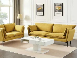 Salontafel Met Draaibaar Tafelblad, 2 Lades En 2 Nissen - Mdf - Wit Gelakt - Ilya-Vente-unique Hot