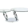 Salontafel Met Draaiblad Joline - Gehard Glas En Metaal-Maison Céphy Clearance