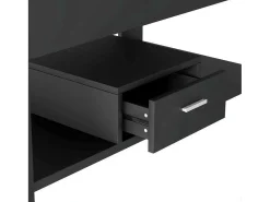 Salontafel Met Een Lade - Glazen Blad - Zwart-ModernLuxe Discount