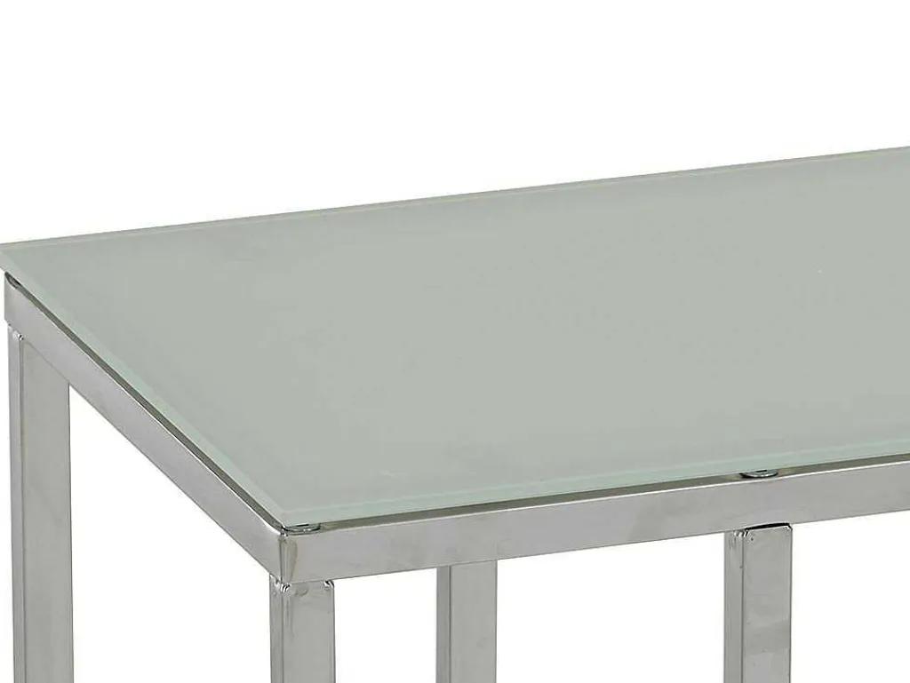 Salontafel Nelio - Gehard Glas - Wit-Vente-unique Discount