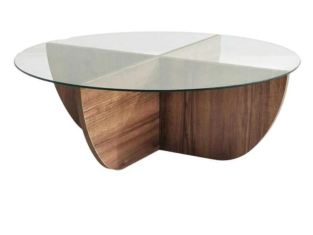Salontafel Van Gehard Glas - Naturel En Transparant - Aysun-Vente-unique New
