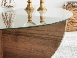 Salontafel Van Gehard Glas - Naturel En Transparant - Aysun-Vente-unique New