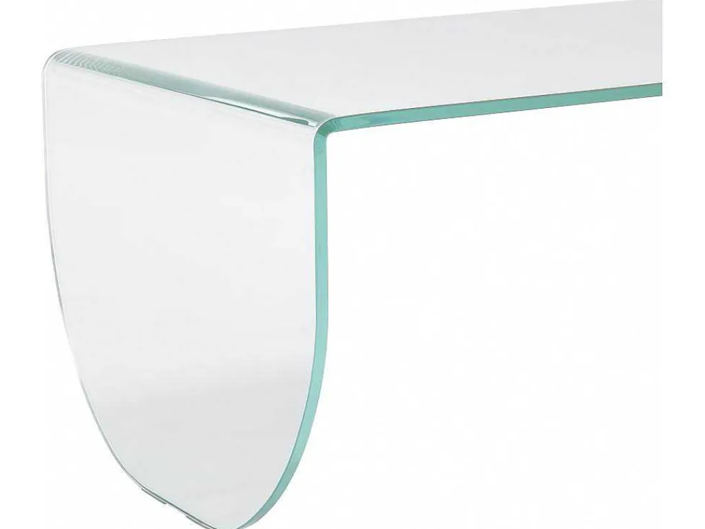 Salontafel Van Gehard Glas - Transparant En Groen - Kinami-Vente-unique Discount