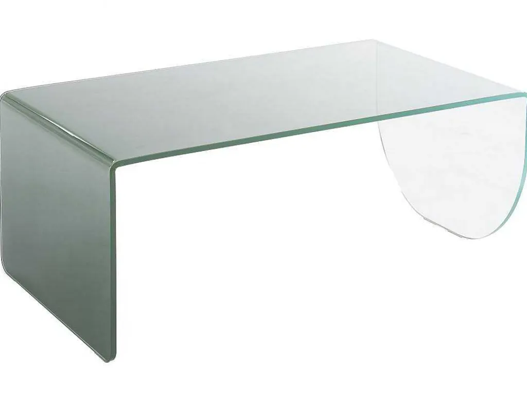 Salontafel Van Gehard Glas - Transparant En Groen - Kinami-Vente-unique Discount
