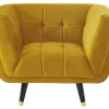Samantha Ii Fluwelen Fauteuil - Oker-Vente-unique Clearance